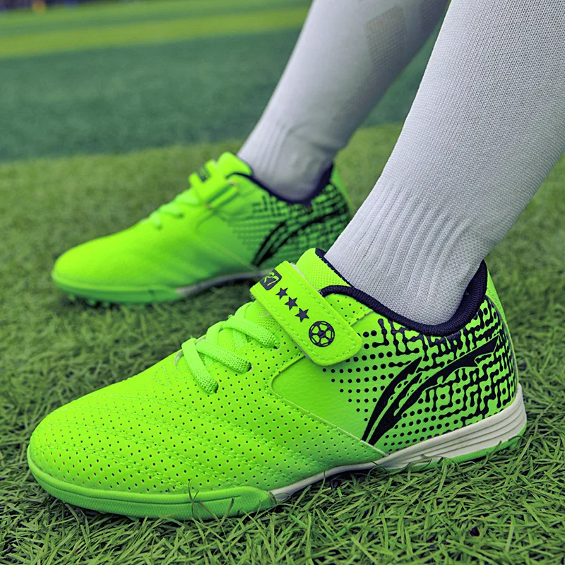 Summer Children Soccer Shoes Boys Non-slip Students Training Boots Turf Football Shoes For Kids Artificial Grass Futsal Sneaker