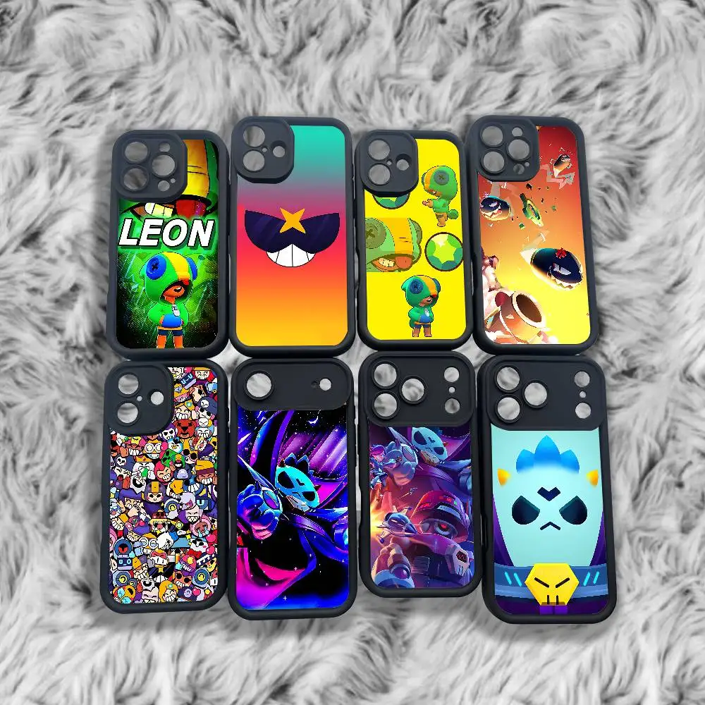 

L-LeonS Game Cartoon Phone Case For iPhone 17,16,15,14,13,12,11,Pro,Max,Plus,X,XS,SE4,E,Mini Black Thickened border Case