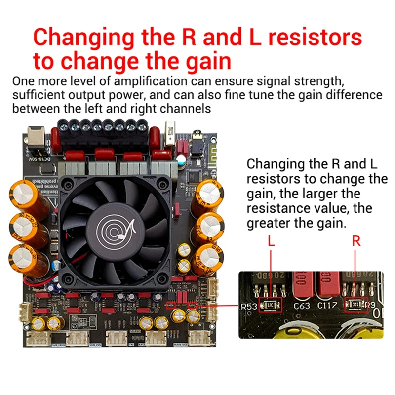 AAAF ZK-AS21P ستيريو 2X3000 واط + 600 واط الرقمية مكبر كهربائي مجلس بلوتوث مكبر للصوت وحدة مع سلك محمي مضخم الصوت #2