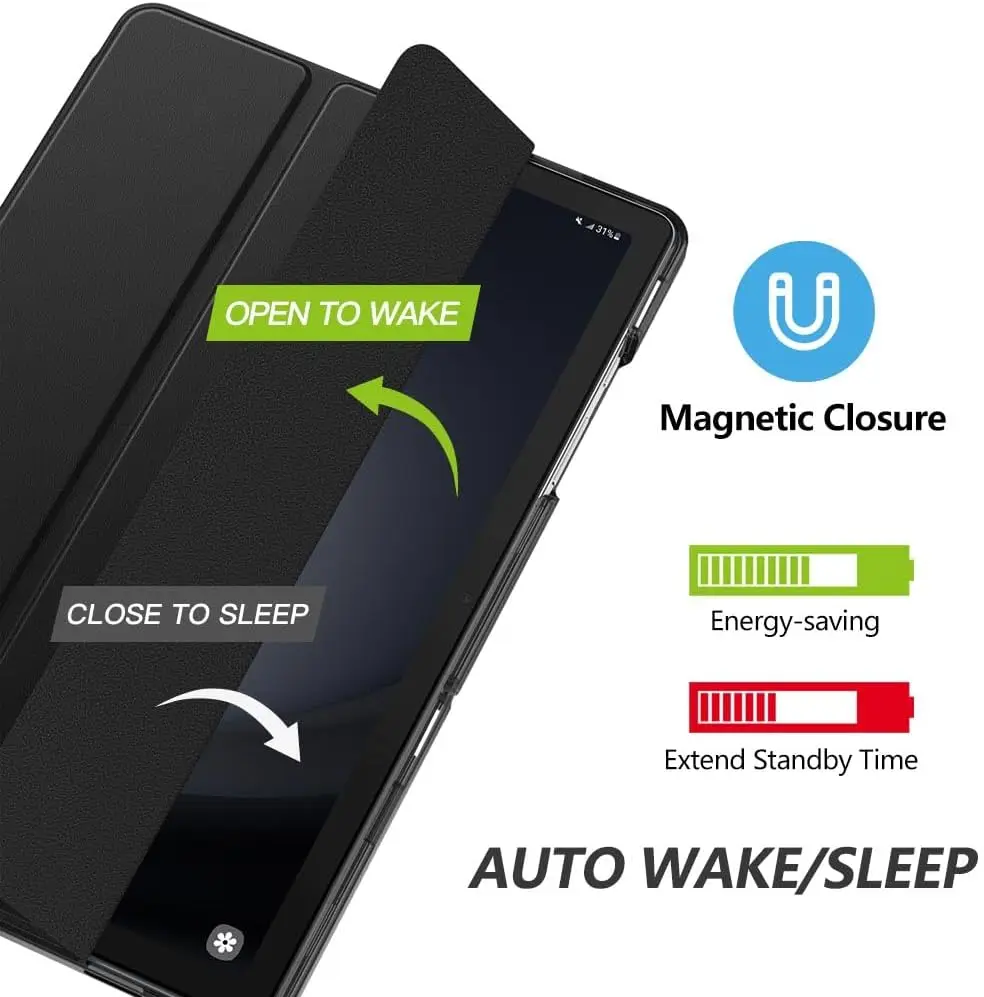 

Чехол для Galaxy Tab A9+/A9 Plus 11 дюймов 2023, тонкая защитная подставка Smart Cover, полупрозрачная задняя крышка для планшета Tab A9 Plus