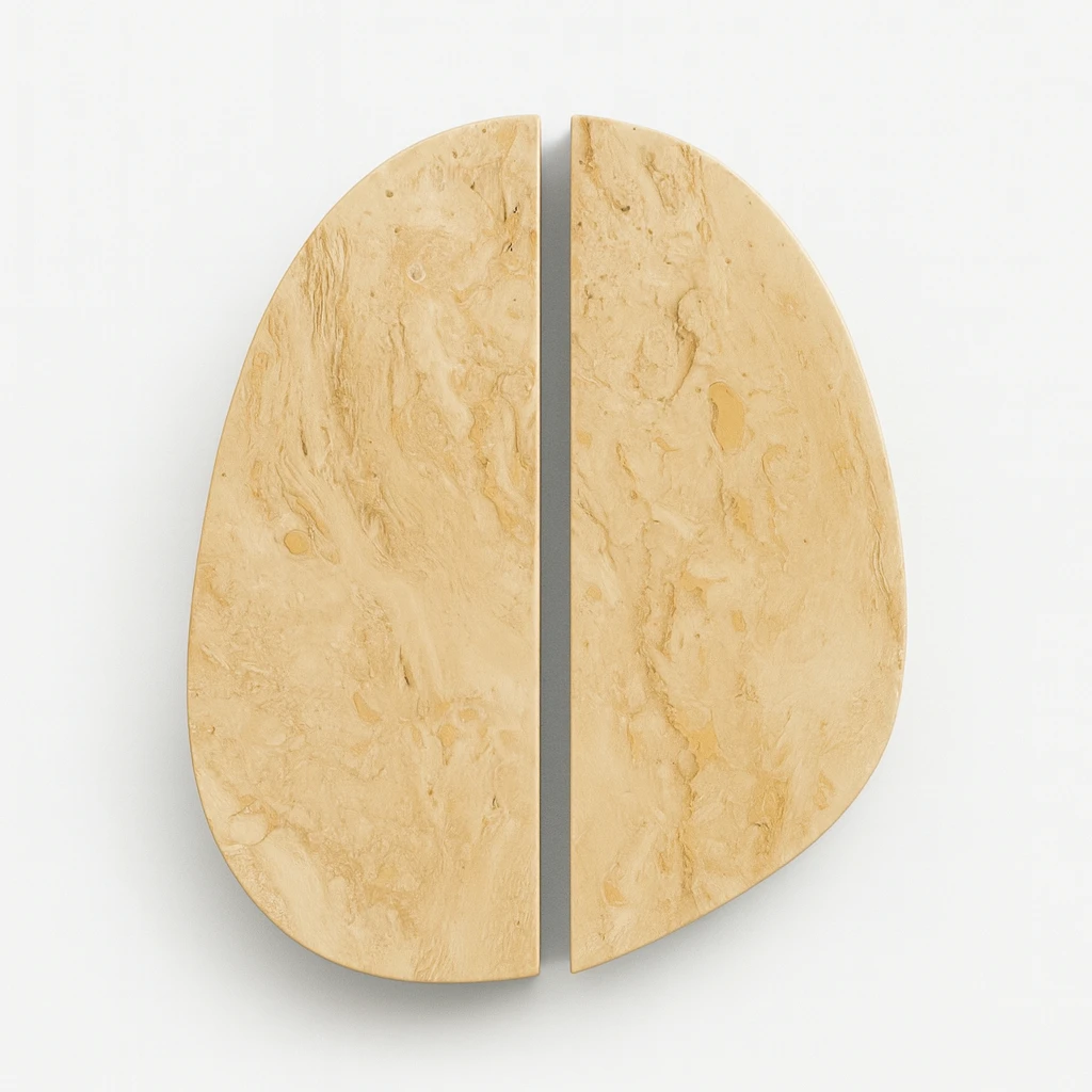 Luxury Travertine Stone Holder Marble Door Handle Unique Shape Cabinet Pull Designer Art Furniture Handle