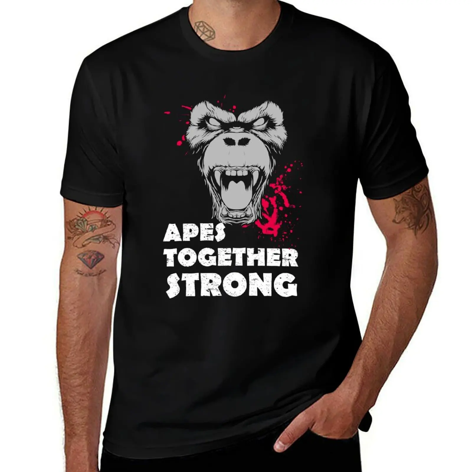 

shirt pack T-Shirt man t casual cotton man Apes cotton t Together T-Shirt shirt Strong t shirt