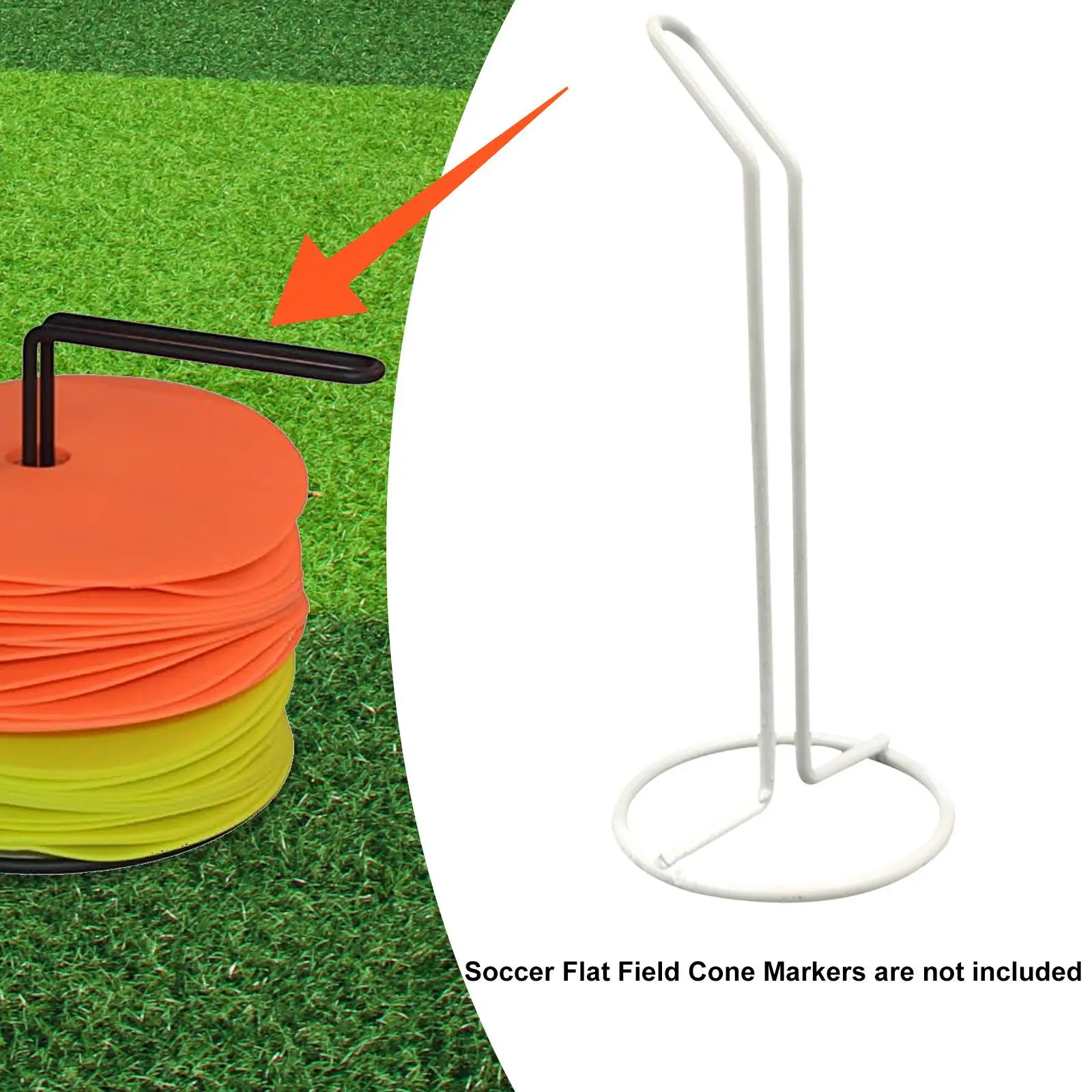 Soccer Cone Holder Rack Disc Cone Holder Carrier Handy Lightweight disks Shelf Sports Equipment for Coaching Practicing Caddy