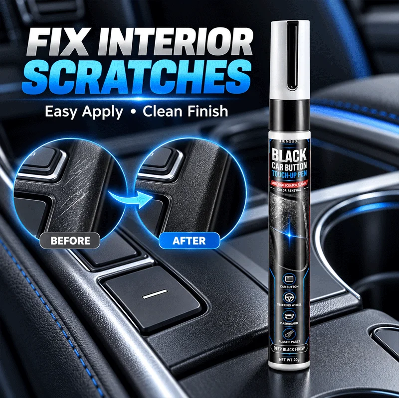 Black Car Scratch Repair Pen, Auto Paint Touch Up Tool, Waterproof Car Paint Fix Remover, Universal Black Car Detailing Pen