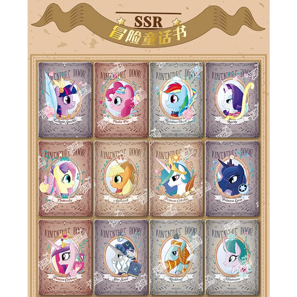 Original Kayou My Little Pony Collection Cards for Children Animated Popular Characters Soft Quiet Art Illustration Cards Gifts