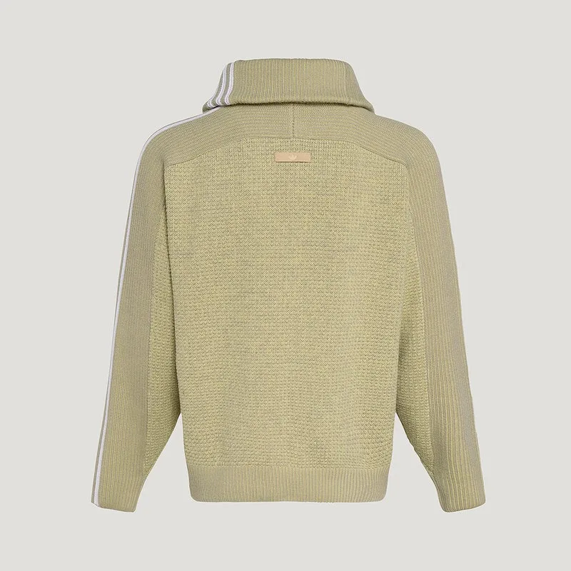 Adidas Clover Half Zip Turtleneck Spring and Autumn Premium 3S Knitted Sweater KS5341
