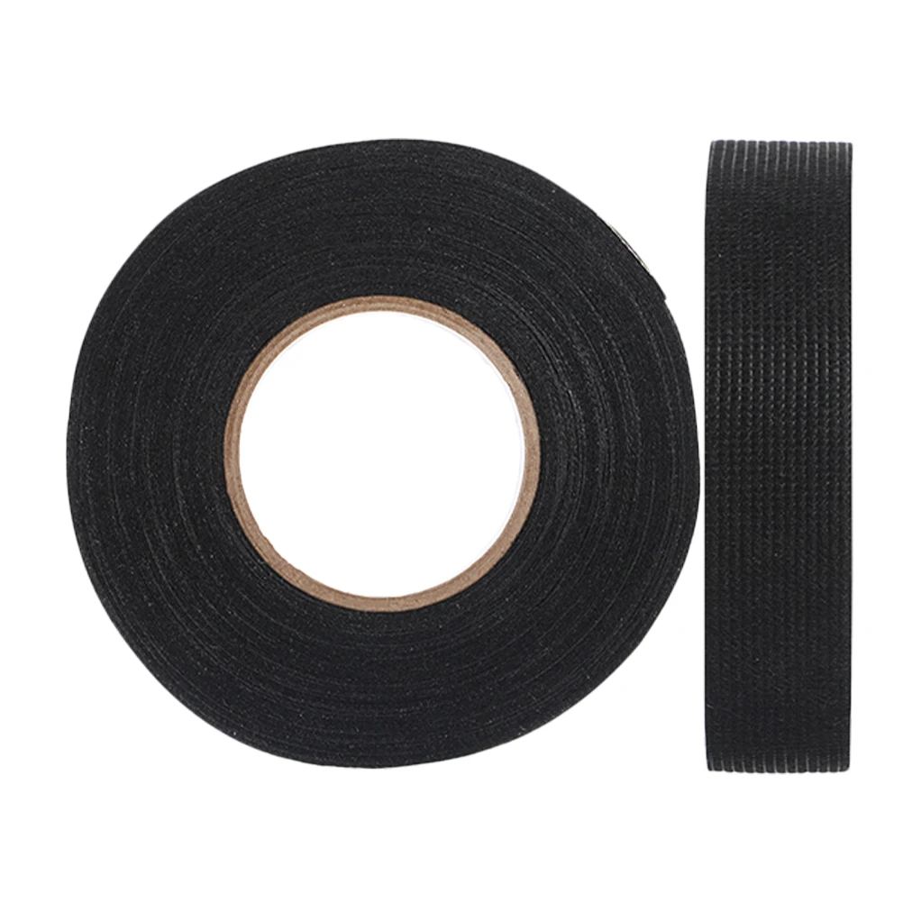 2pcs 2 Rolls 1.5Cm X 5M Heat Resistant Cloth Automotive Wiring Harness Insulation Damping Adhesive Tape For Car Audio Electrical