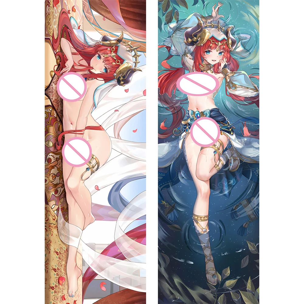 Genshin Impact Nilou Dakimakura Anime Decor Pillow Case Throw Waifu Pillowcase 2-Side Print Hugging Body Cushion Cover Gift