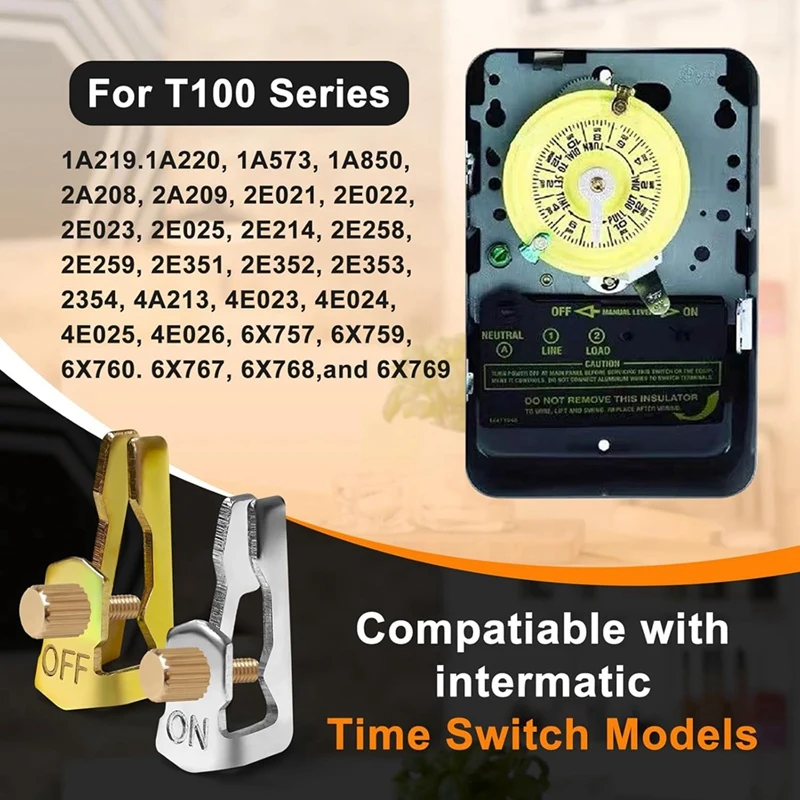 Time Switch Replacement Trippers Kit Compatible With For Intermatic-156T1978A For T100 Series Pool Time On Off Clips