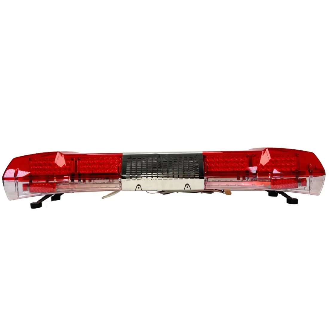 Red emergency light bar 47 inch led fire truck warning light traffic safety super bright led lights bar siren speaker for car