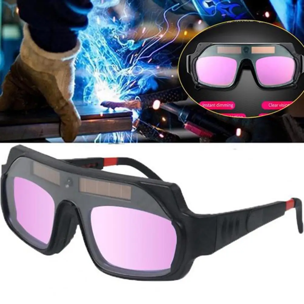 Welding Goggles 2 Sensors Welder Glasses Clear View True Color Solar Powered Auto Darkening Welding Goggles for TIG MIG Plasma