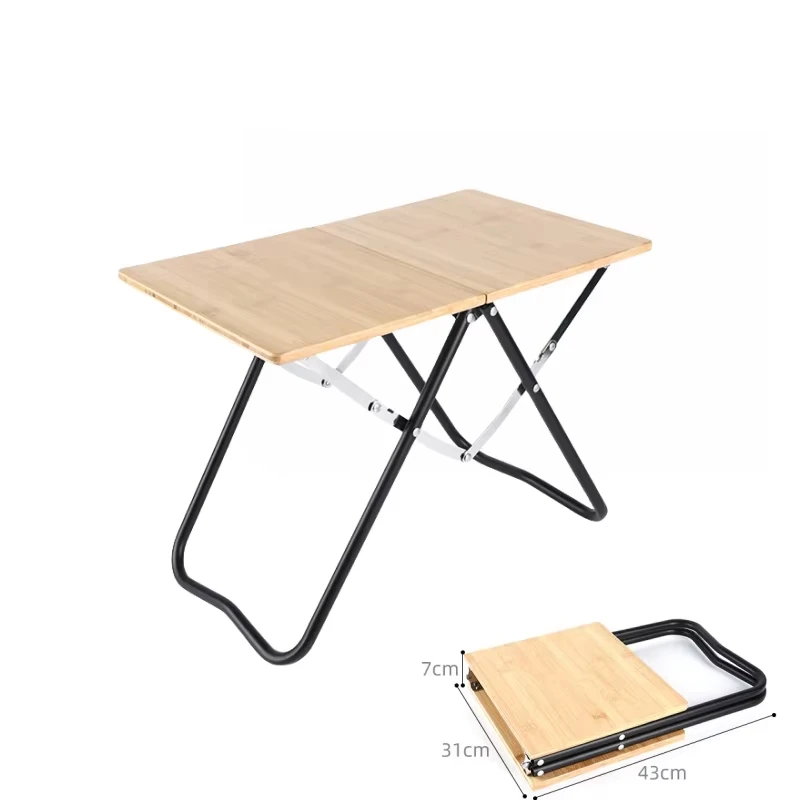 

Outdoor Folding Picnic Bamboo Table Portable Foldable Multifunctional Aluminium Alloy Table Camping Barbecue Table New