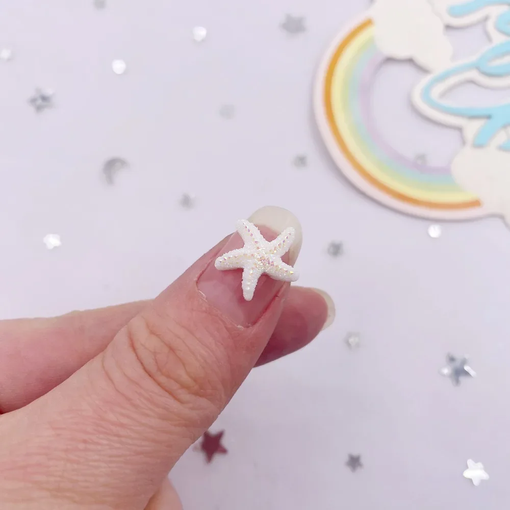 60pcs resina colorata Kawaii Starfish Flatback Mini Star strass Applique fai da te matrimonio Scrapbook accessori gioielli Craft F906