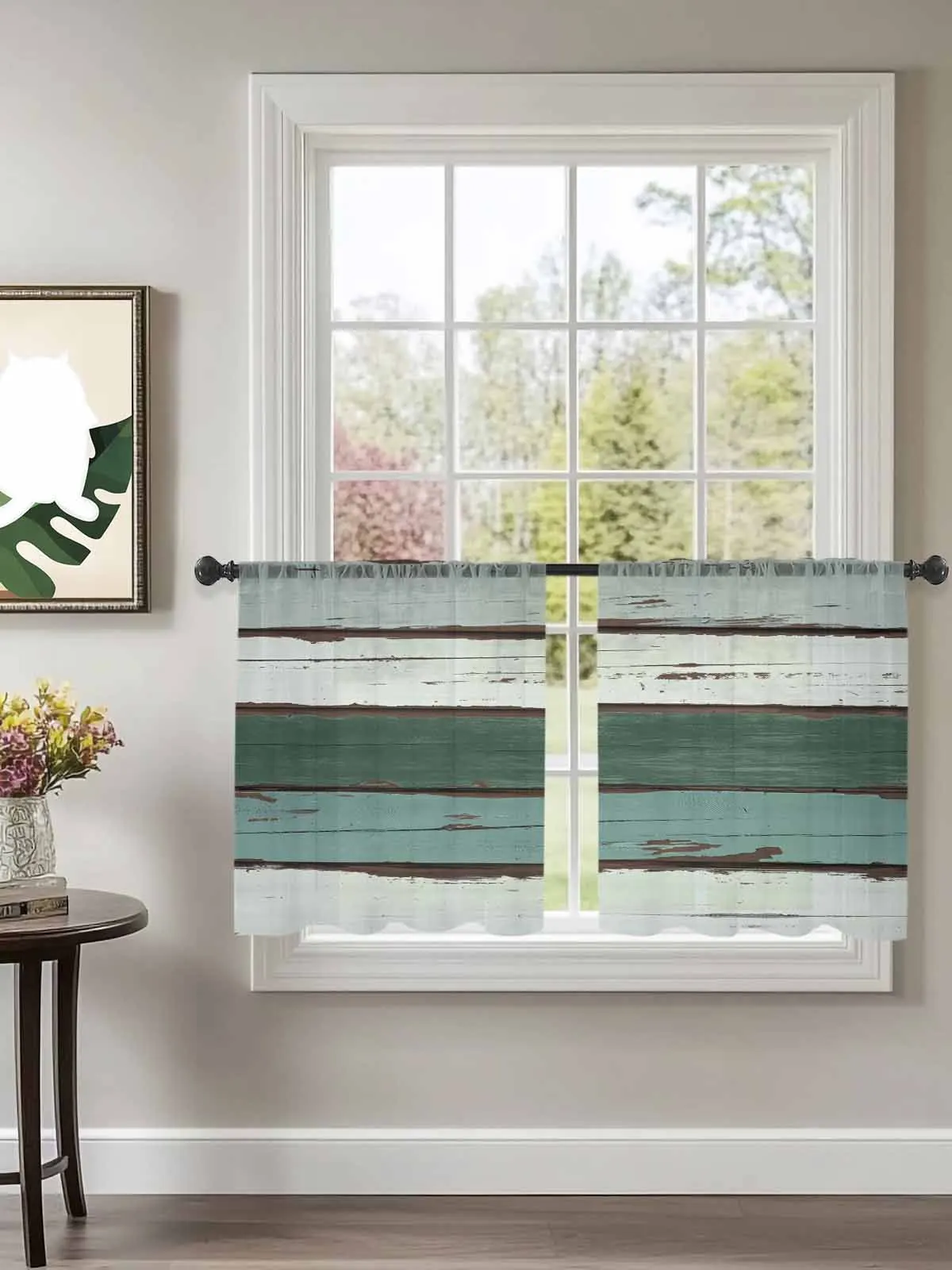 

Wood Grain Abstract Texture Tulle Curtains For Bedroom Children Living Room Decor Sheer Curtains