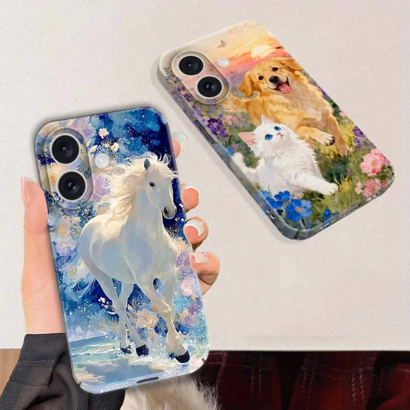

Shining White Horse Beautiful For Apple iPhone 17 16 16E 15 14 13 12 11 Air Pro Max Plus Feilin Protective Shell Phone Case
