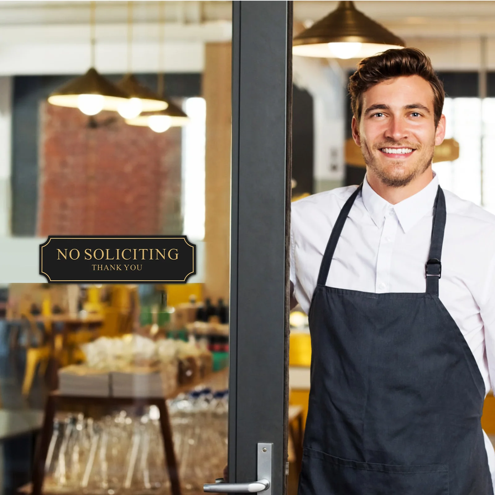 

No Promotional Signs Knocking Door Solar Soliciting for House Solicitation Invited