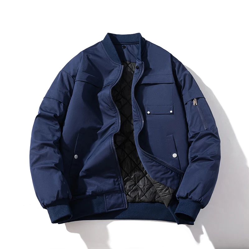 

Vintage Jacket Men Women Hooded Solid Basketball Jacket Winter Polit Loose Thick American Couple Outwear Unisex Pocket Youth