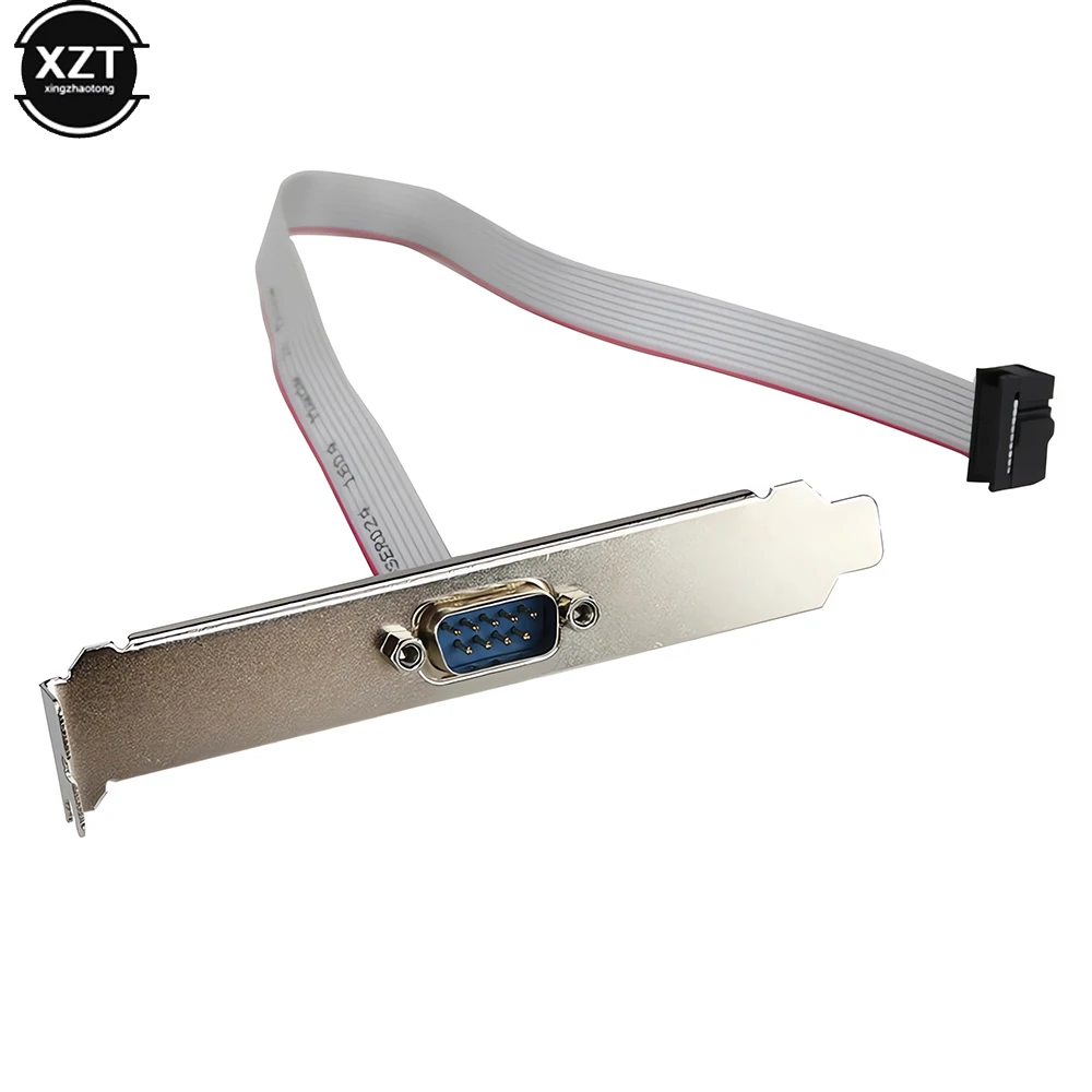 High Quality For Motherboard 9 Pin Female to RS232 DB9 Pin Com Port Ribbon Serial Cable Connector Bracket with Cable