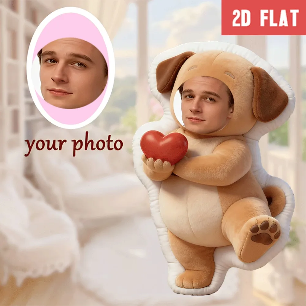 DIY Customized Pet Dog Portrait Pillow Shape Decorative Cushion Personal Photo Custom Gift for Lover Partner Home Decor