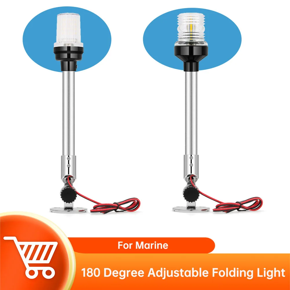

180 Degree Adjustable Marine Folding Light 12V-24V Sailing Signal Light Waterproof Boat LED Light for Marine Boat Car Truck
