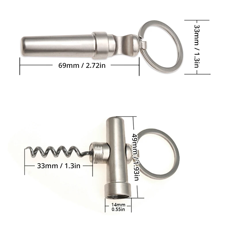 Magic Opening for Cans Beer Wine Bottle Opener 1/2/3PCS Wine Corkscrew Portable Keychain Zinc Alloy Bottle Opener Kitchen Tools