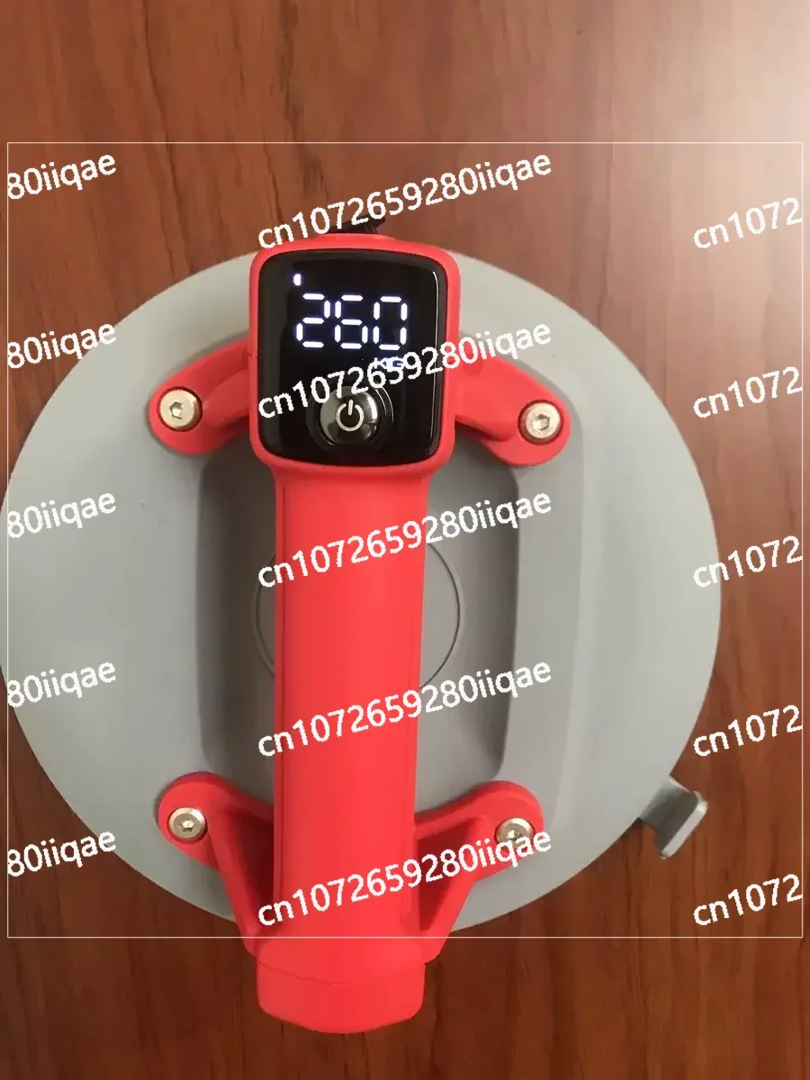 White Electric Vacuum Suction Cup Digital Display 220kg Heavy Duty Glass Tile Board Tools