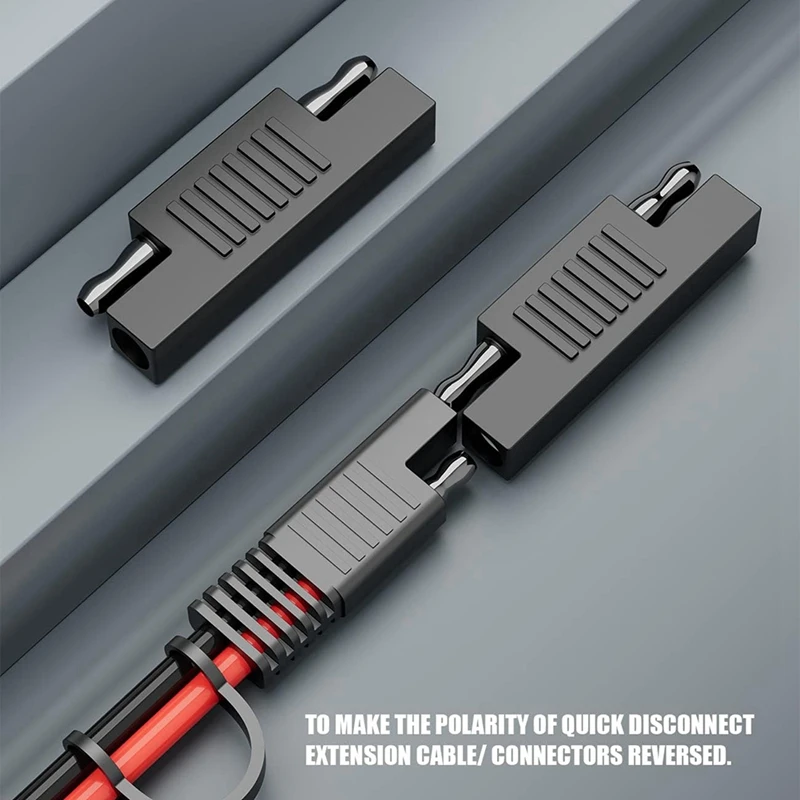 SAE Connector SAE to SAE Polarity Reverse Quick Disconnect Cable Plug Adapter for Solar Panel Battery Charger-5Pack