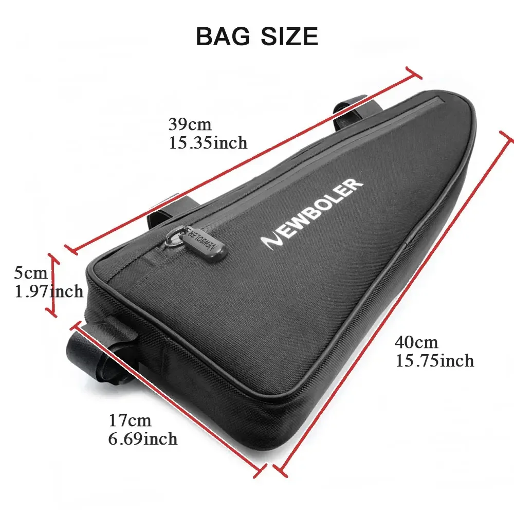 NEWBOLER Bicycle Triangle Bag Bike Frame Front Tube Bag Waterproof Cycling Bag