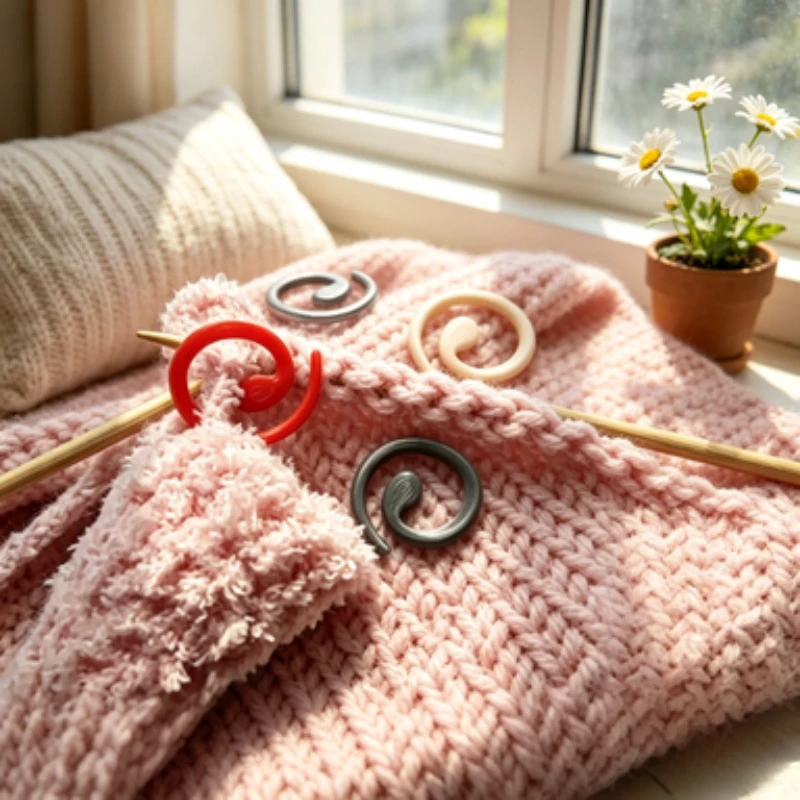 50PCS/60PCS Knitting Stitch Markers Anti-slip Row Counter Positioning Clips for Sweater Scarf Crochet Hand Knitting Tools