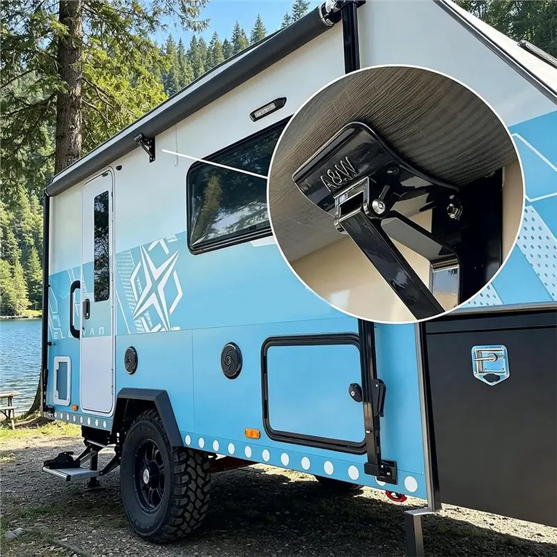 For RV Awning Accessories- Center Support Roller Cradle Bracket, Awnings Holder For RV Trailer Sunshade, Prevents Sagging