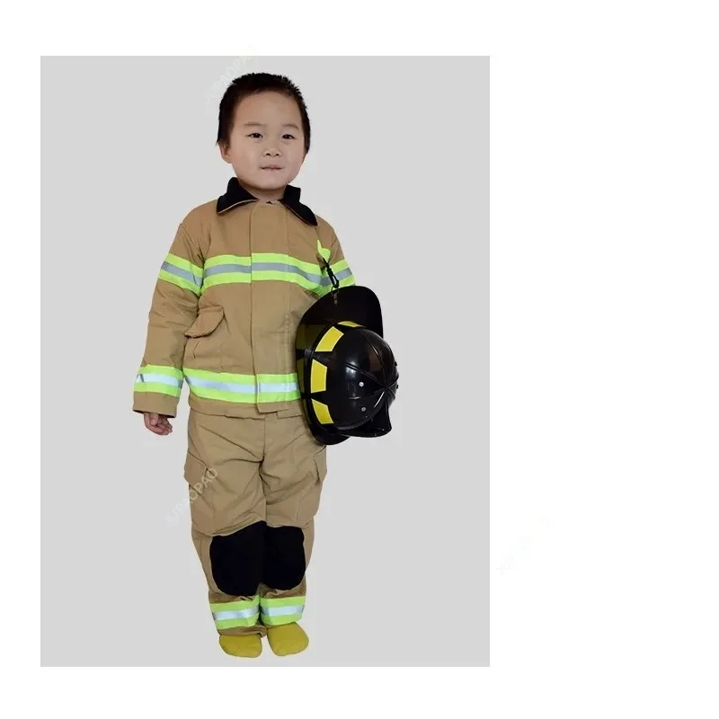 Disfraz de bombero Sam para niños, uniforme de algodón y lino de alta calidad para fiesta de Halloween, juego de rol, ropa de trabajo