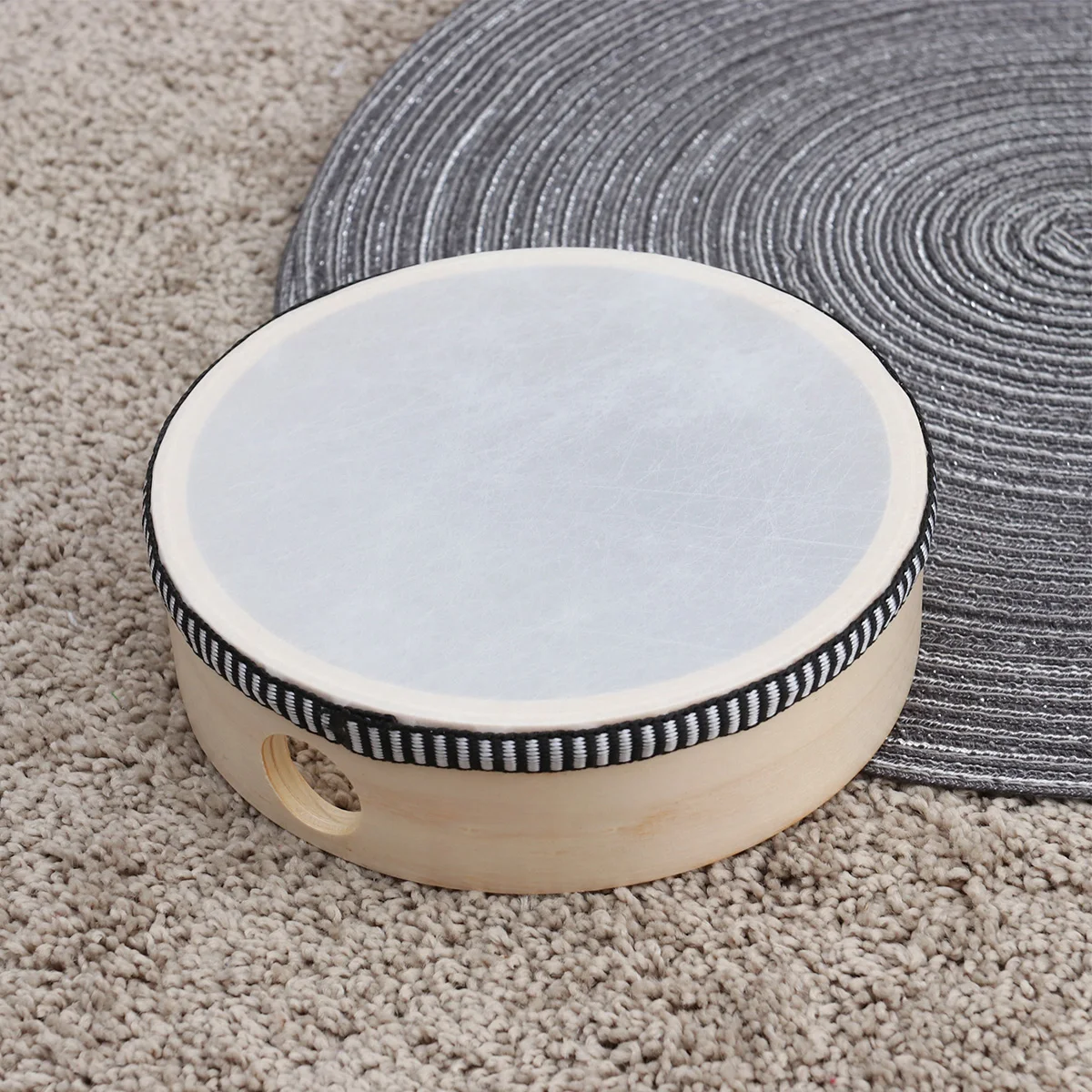 طبلة يد خشبية للأطفال لعبة الدف الأطفال آلة موسيقية أداة عقد قرع آلات الأطفال المحمولة الطفل