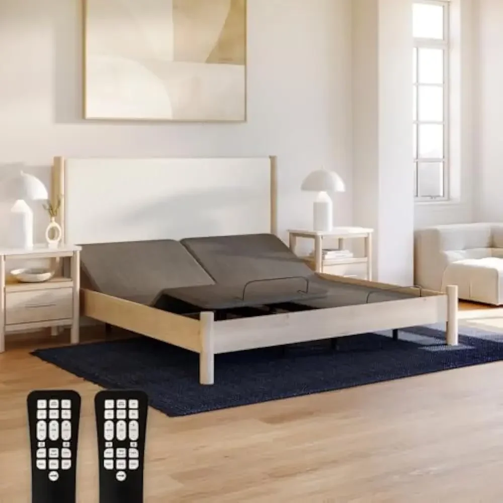 

Twin XL Size Adjustable Bed Frame - Head & Foot Incline, Wireless Remote w/Memory Easy Set Up Zero Gravity Durable Frame