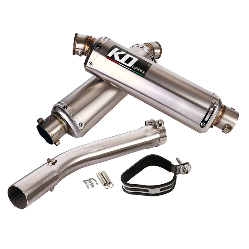 For Yamaha YZFR6 1998-2005 Motorcycle Exhaust Tail Mid Pipe Link Tube Muffler Stainless Steel With Removable DB Killer Slip On