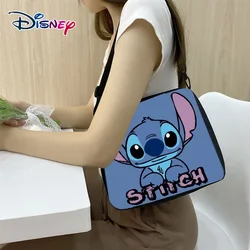 Disney Lilo & Stitch Print Tote Bag Action Figures Cartoon Stitch Women Crossbody Bag Kawaii Children's Toys Girl Travel Bag