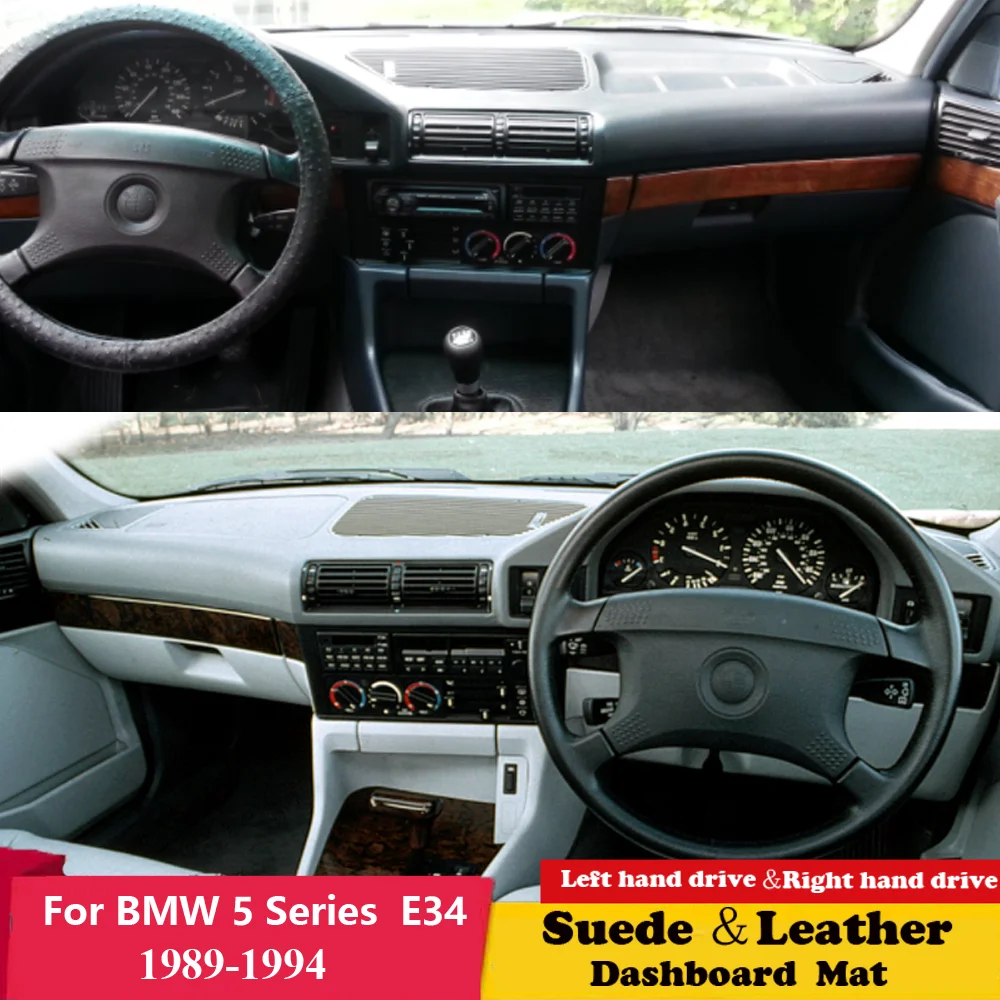 

For BMW 5 Series E34 525i M5 540i 535i 530i 524i 520i 518i Suede Leather Dashmat Dashboard Cover Pad Dash Mat Auto Accessories