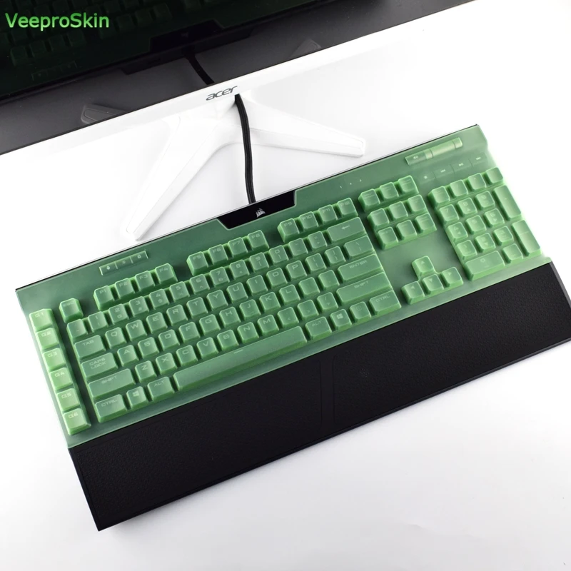 Silicone protector For CORSAIR K95 RGB PLATINUM Wired Gaming Mechanical keyboard cover skin film office desktop anti dust cover image 2