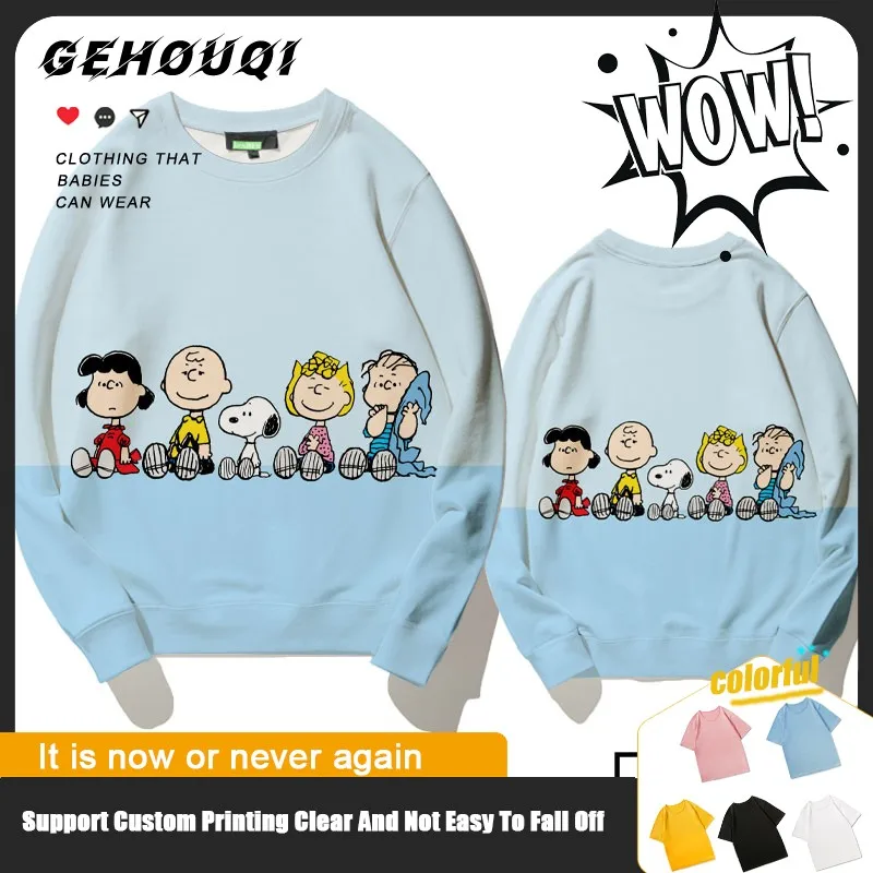 

Snoopy Opy Anime Co-branded Coat Men Loose Japanese Two Yuan Hoodie Anime Children Clothes Autumn