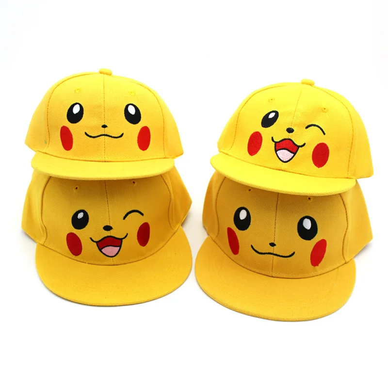 Anime Pokemon Baseballmütze Verstellbare Pikachu Cosplay Hip-Hop Cartoon Erwachsenenmützen Jungen Mädchen Kinder Geburtstagsgeschenke
