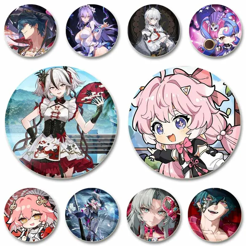

Wuthering Waves Game Button Pin Cute Anime Figure Brant Baizhi Jiyan Brooch Cartoon Badge Backpack Hat Accessories Fans Collect