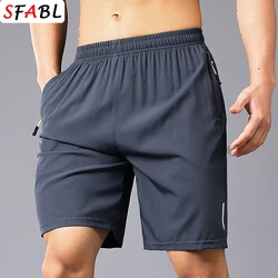 Board Shorts Men Summer Gym Short Pants Sports Quick Dry Zipper Pockets Training Running Short Pants Mens Gym Shorts Men Workout