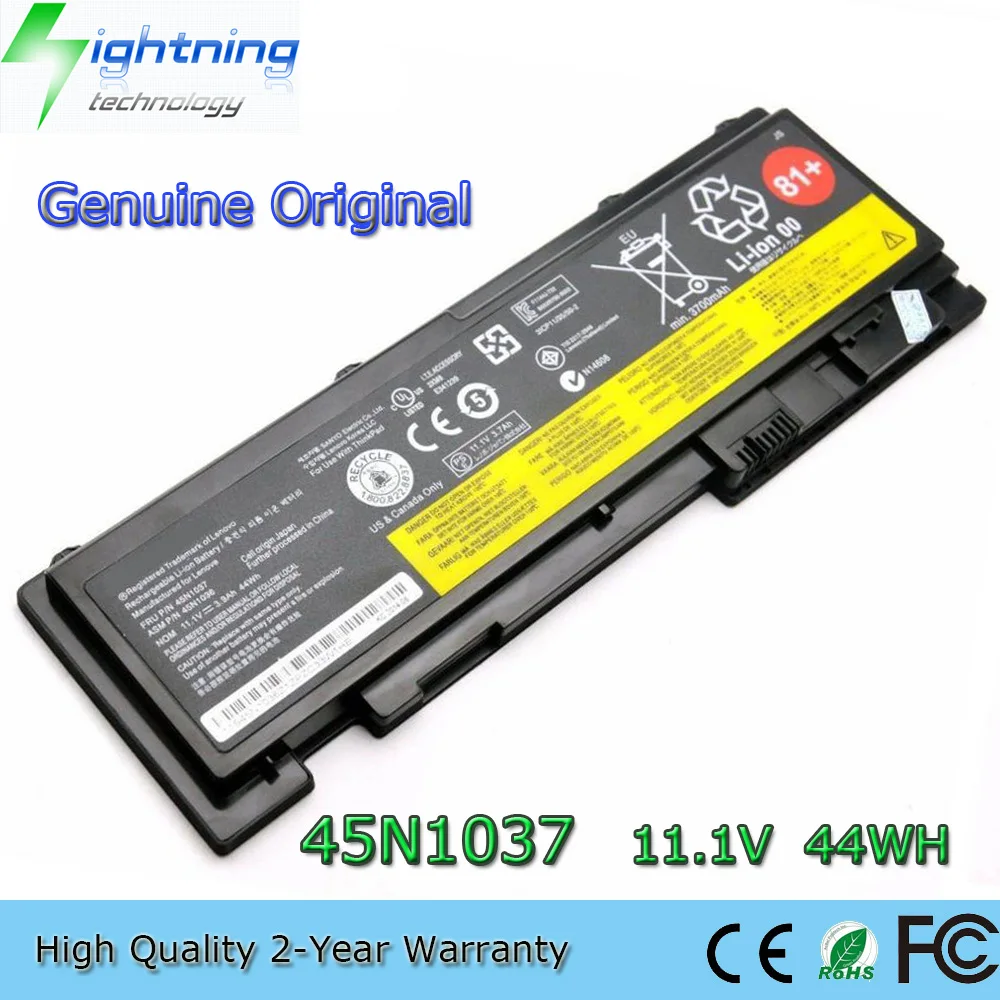 Brand New Genuine Original 81+ 45N1037 11.1V 44Wh Laptop Battery for Lenovo ThinkPad T420s T420si T430s 45N1036