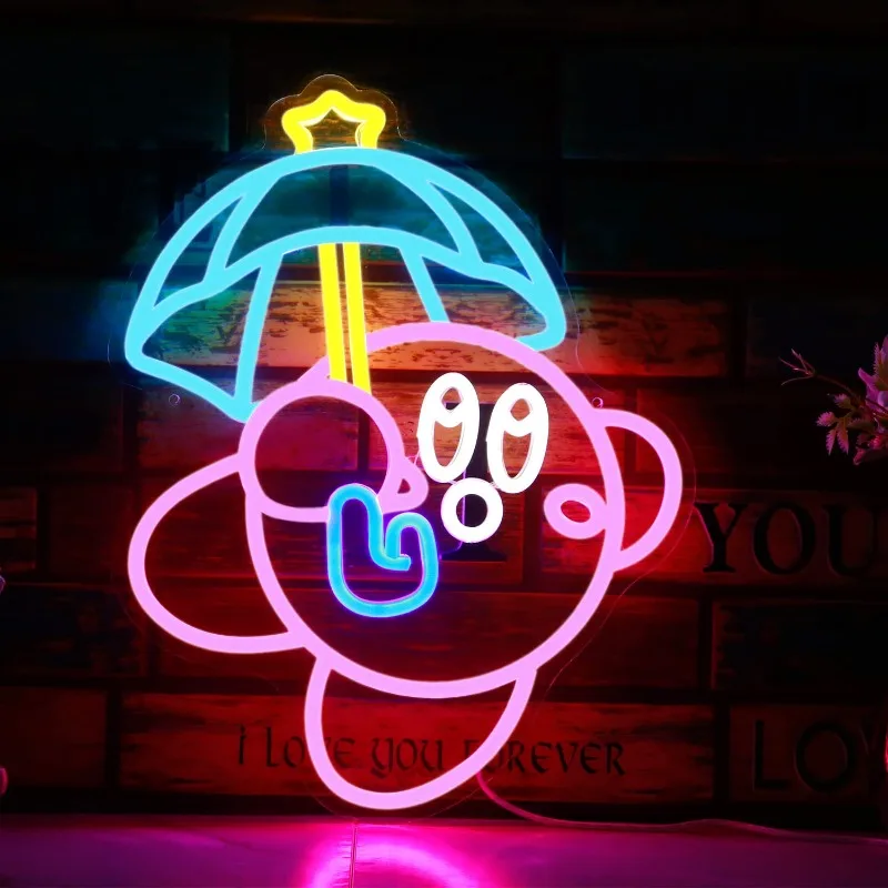 Insegna al Neon da gioco alimentata tramite USB per la decorazione della sala giochi Anime Neon Sign dimmerabile LED Neon Light Sign camera dei bambini 16.1*12.8 pollici