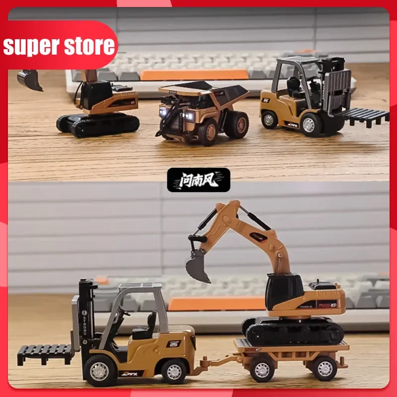 

Полномасштабный мини-экскаватор с дистанционным управлением в масштабе 1:64, самосвал, инженерный автомобиль, игрушка для детей и коллекционеров, подарок