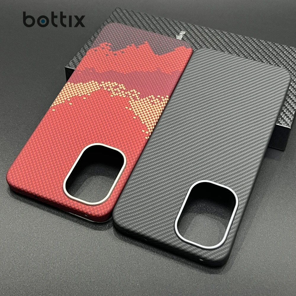 

bottix Carbon Fiber Case For OnePlus Ace 6 Magnetic Cover 1+ Plus Anti-Scratch Hard Back Aramid Shockproof Shell Funda Skin