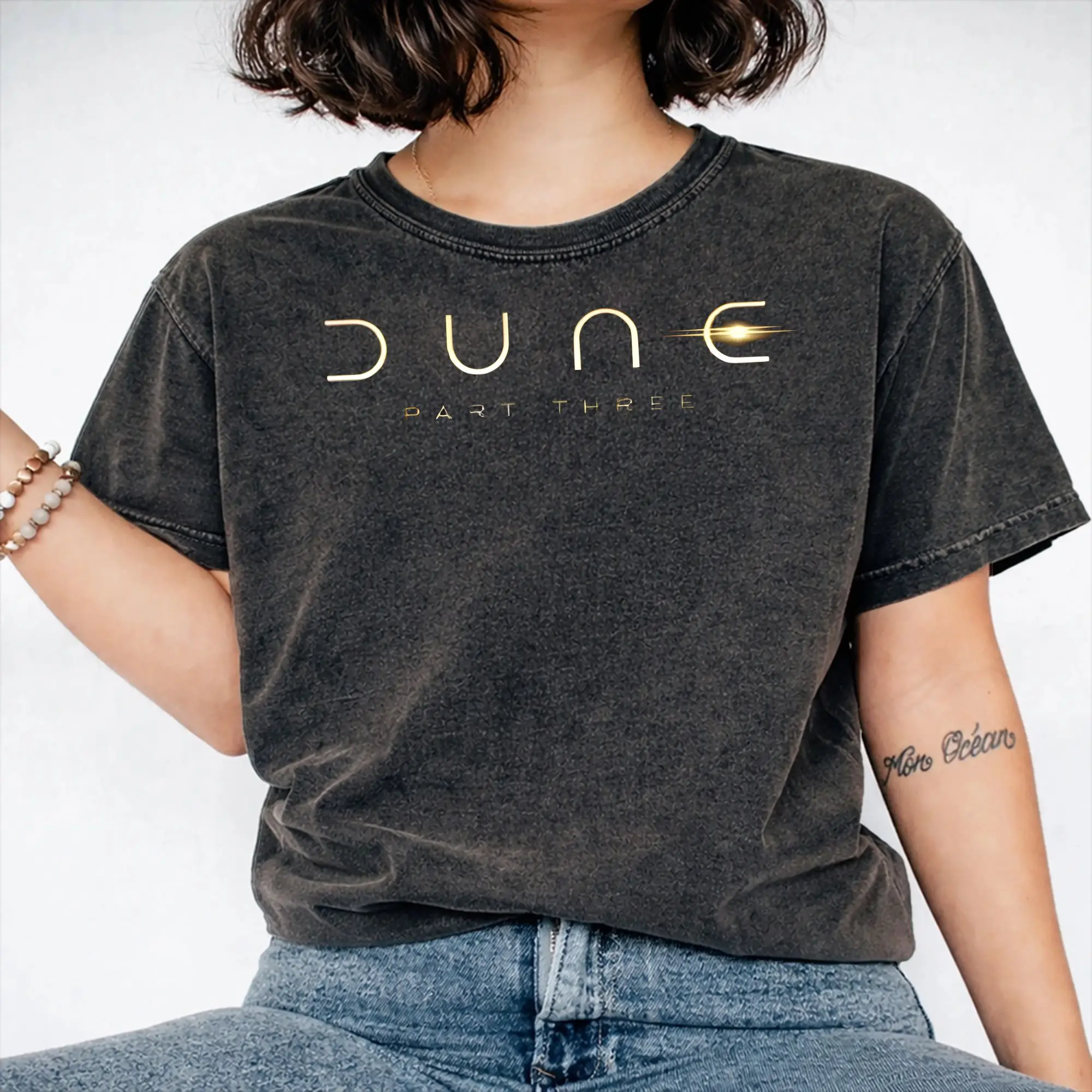 Harajuku Washed Shirt Dunes part 3 Apparel Vintage T-Shirts Oversize  Streetwear 100% Cotton Summer Tops Tees