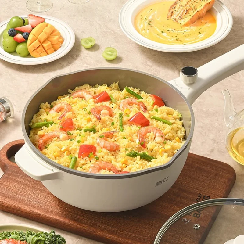 Multifunctional Electric Wok for Home Use, All-in-One for Stir-frying, Frying, Steaming, Boiling & Hot Pot, Ideal for Dormitory