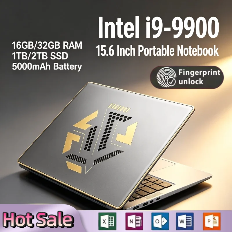 Intel i9 9900 15.6 Inch Laptop 5.0GHz Turbo 16GB RAM 2TB SSD UHD 630 8C 16T Mobile Workstation Gaming Pro