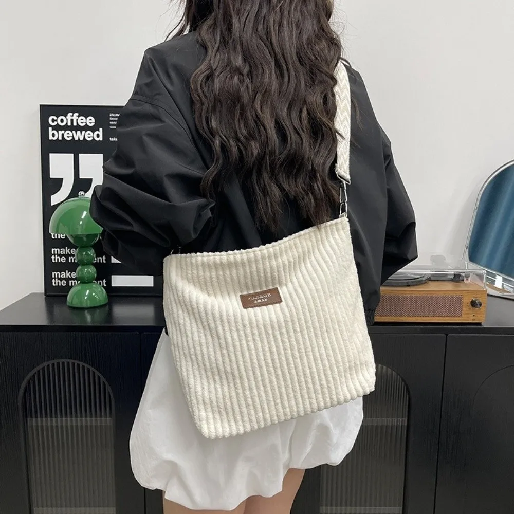 New Corduroy Crossbody Bag Casual Simple Women's Tote Bag Handbag Large Capacity Shoulder Bag Gift