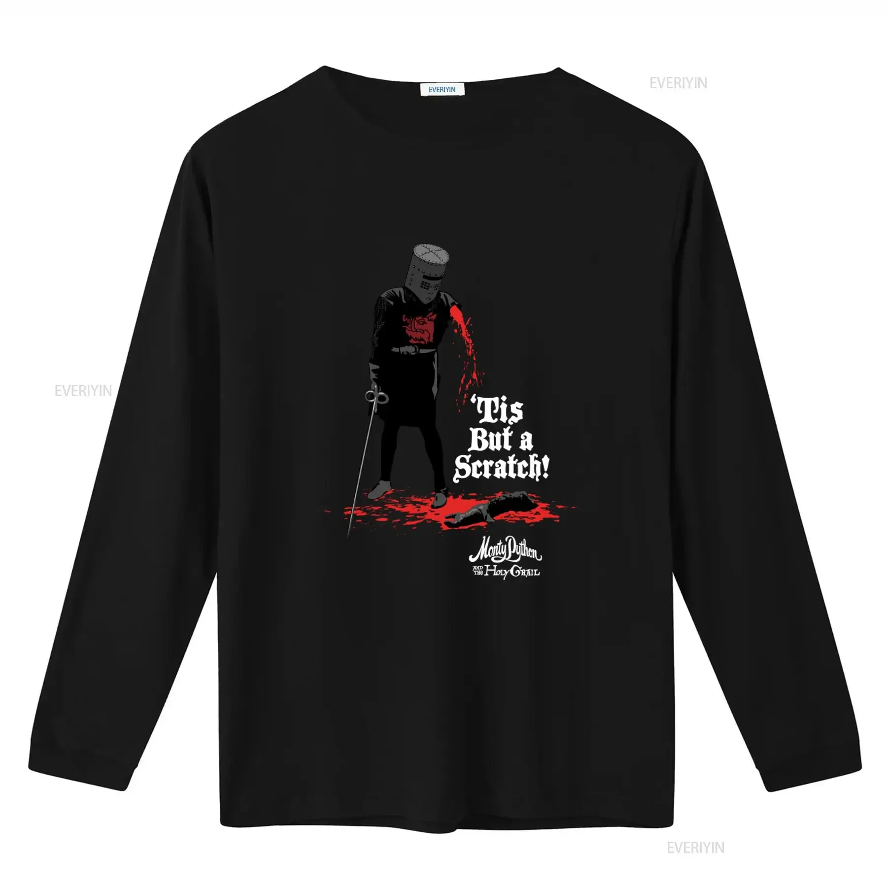 Monty Python Tis But A Scratch T Shirt Official Funny Movie Quote Design  vintage Washed streetwear fashion Comfortable Stylish